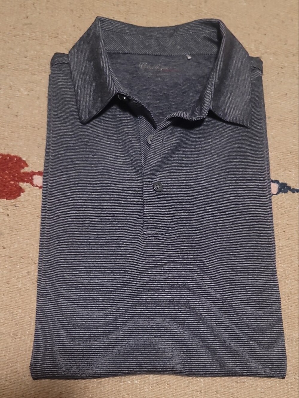 Walter Hagen Long Sleeve Golf Polo in Dark Gray